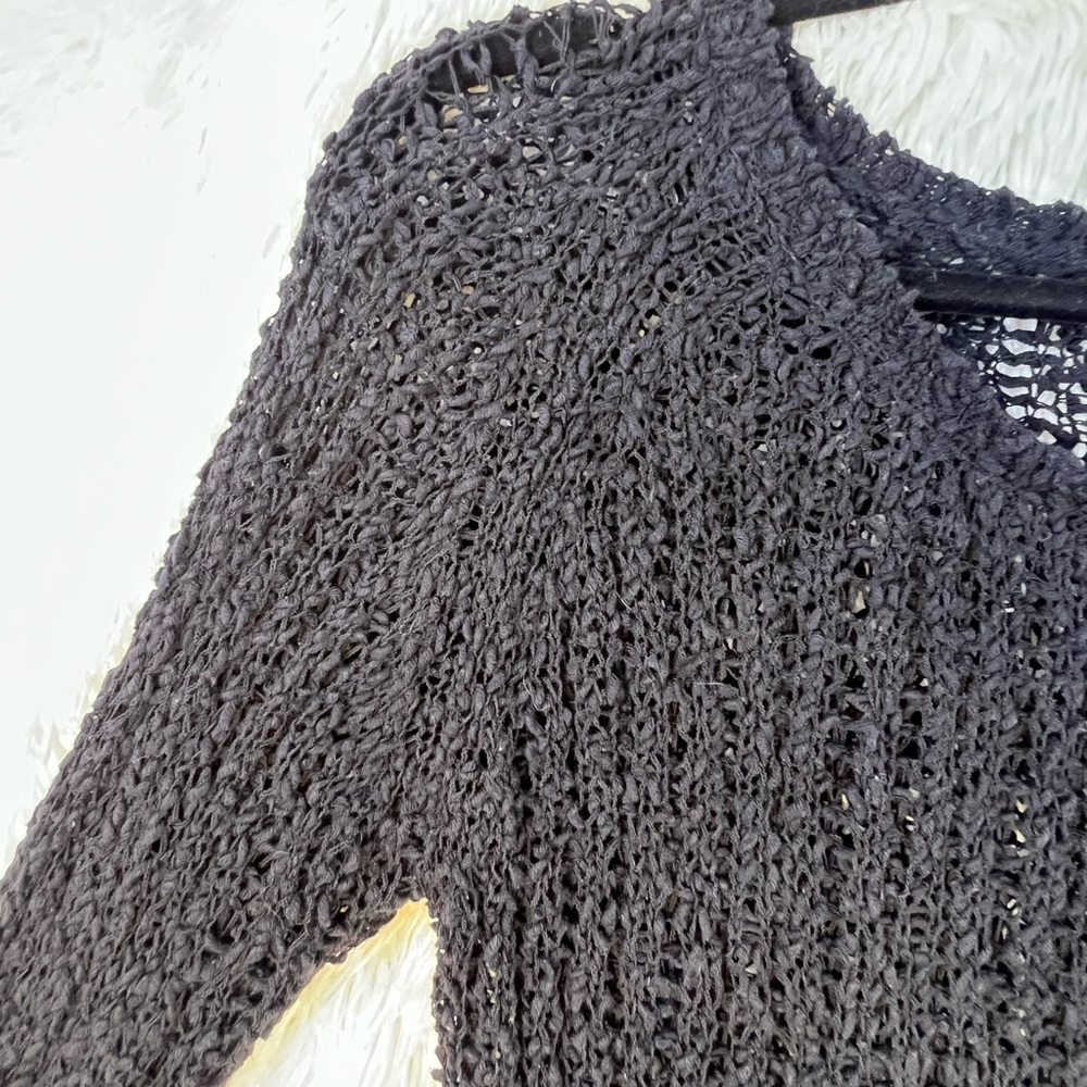 Aeropostale Bethany Mota Knit Black Sweater Cover Up Sz M - Picture 15 of 16